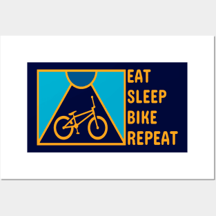 Eat sleep bike repeat quote minimal Posters and Art